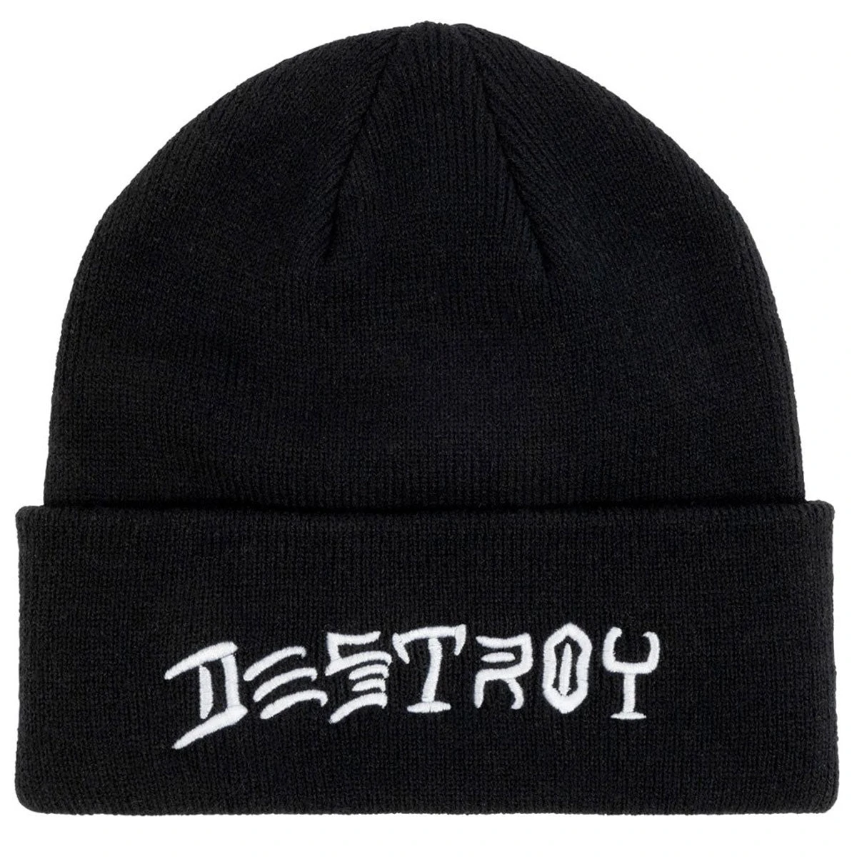 Thrasher Destroy Embroidered Beanie - Black