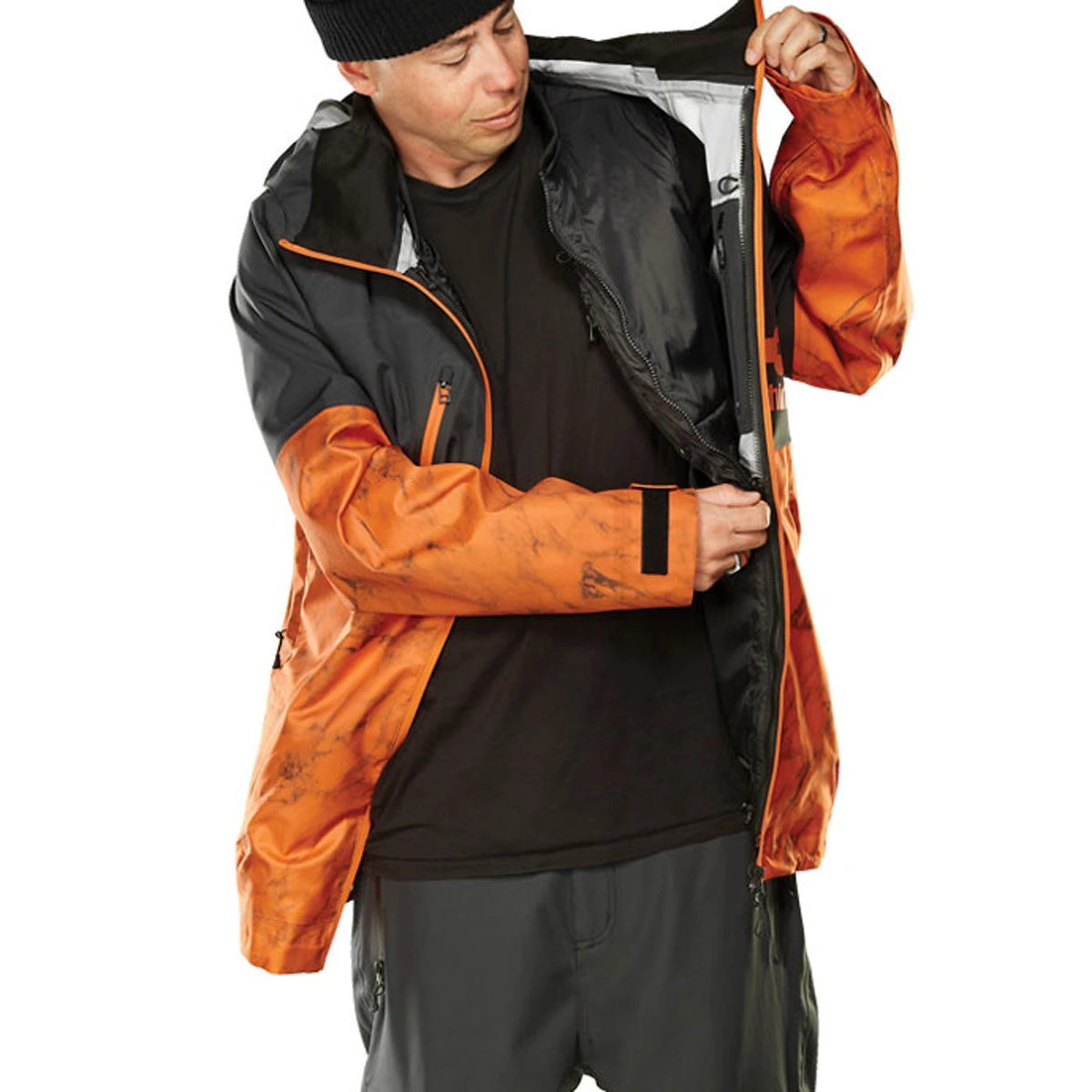 Thirty Two Tm-3 Snowboard Jacket - Black/Orange - Image 3