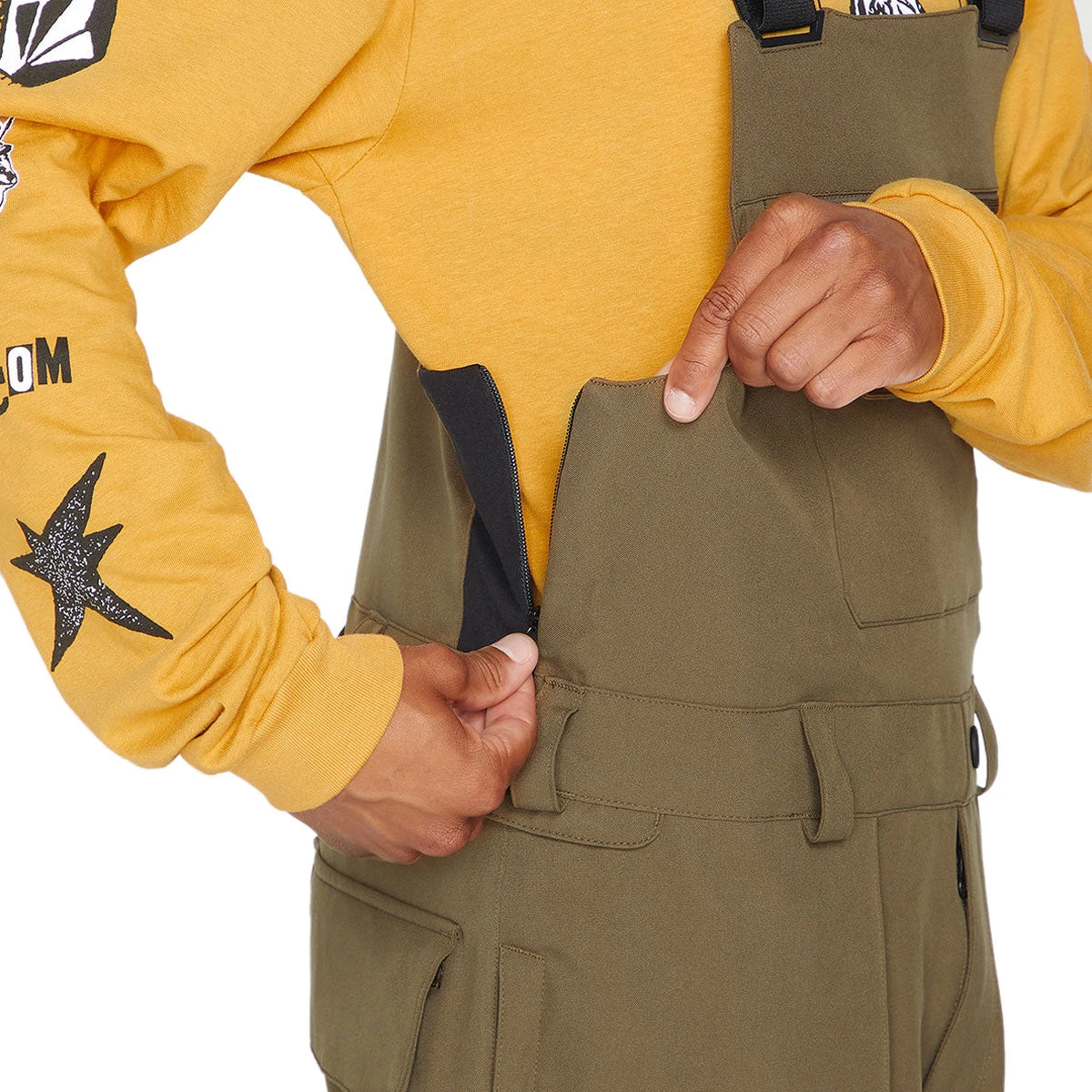 Volcom Roan Bib Overall Snowboard Pants - Dark Teak - Image 4