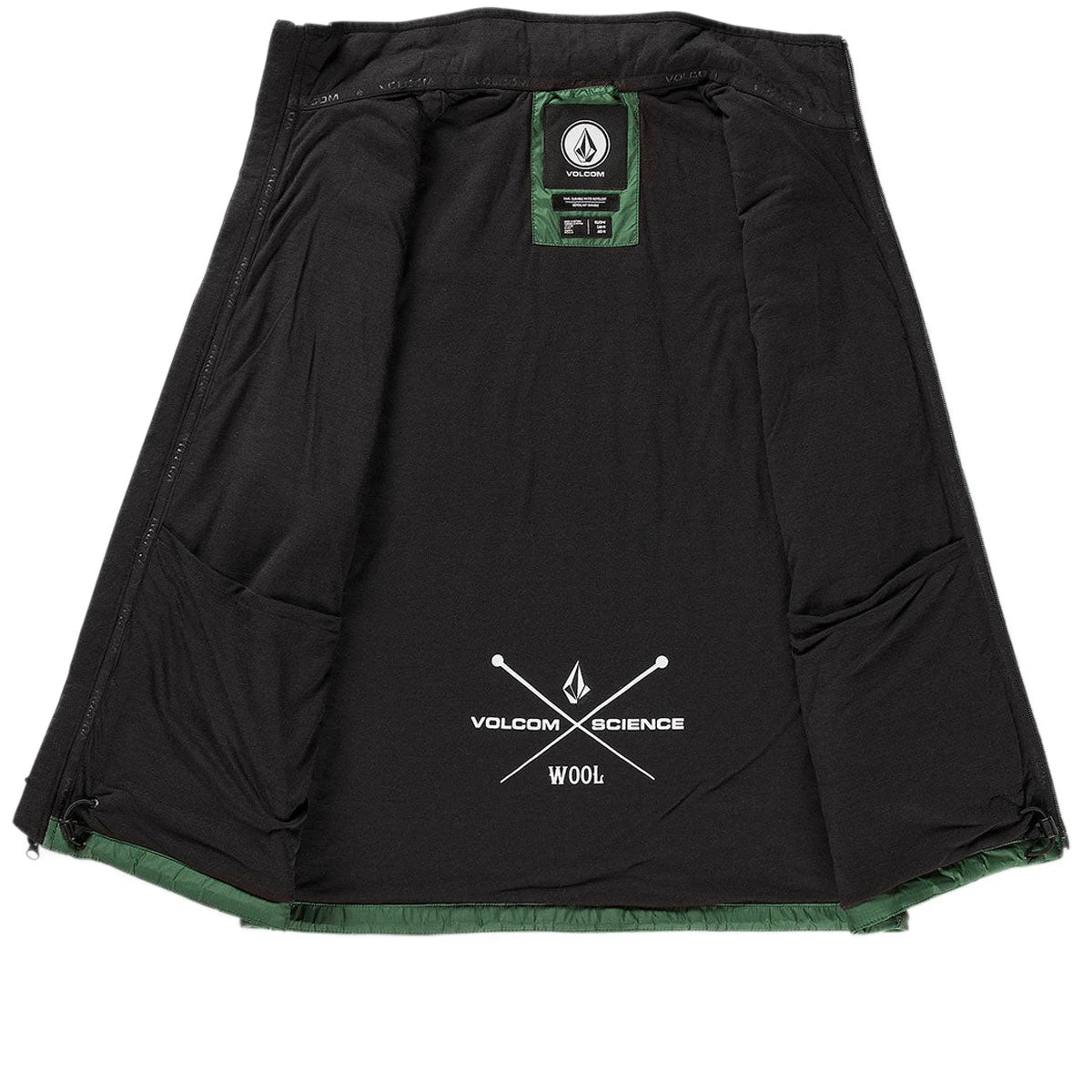 Volcom Utility Puff Vest Snowboard Jacket - Military - Image 4