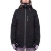 686 Womens Cloud Insulated Snowboard Jacket - Black Geo Jacquard