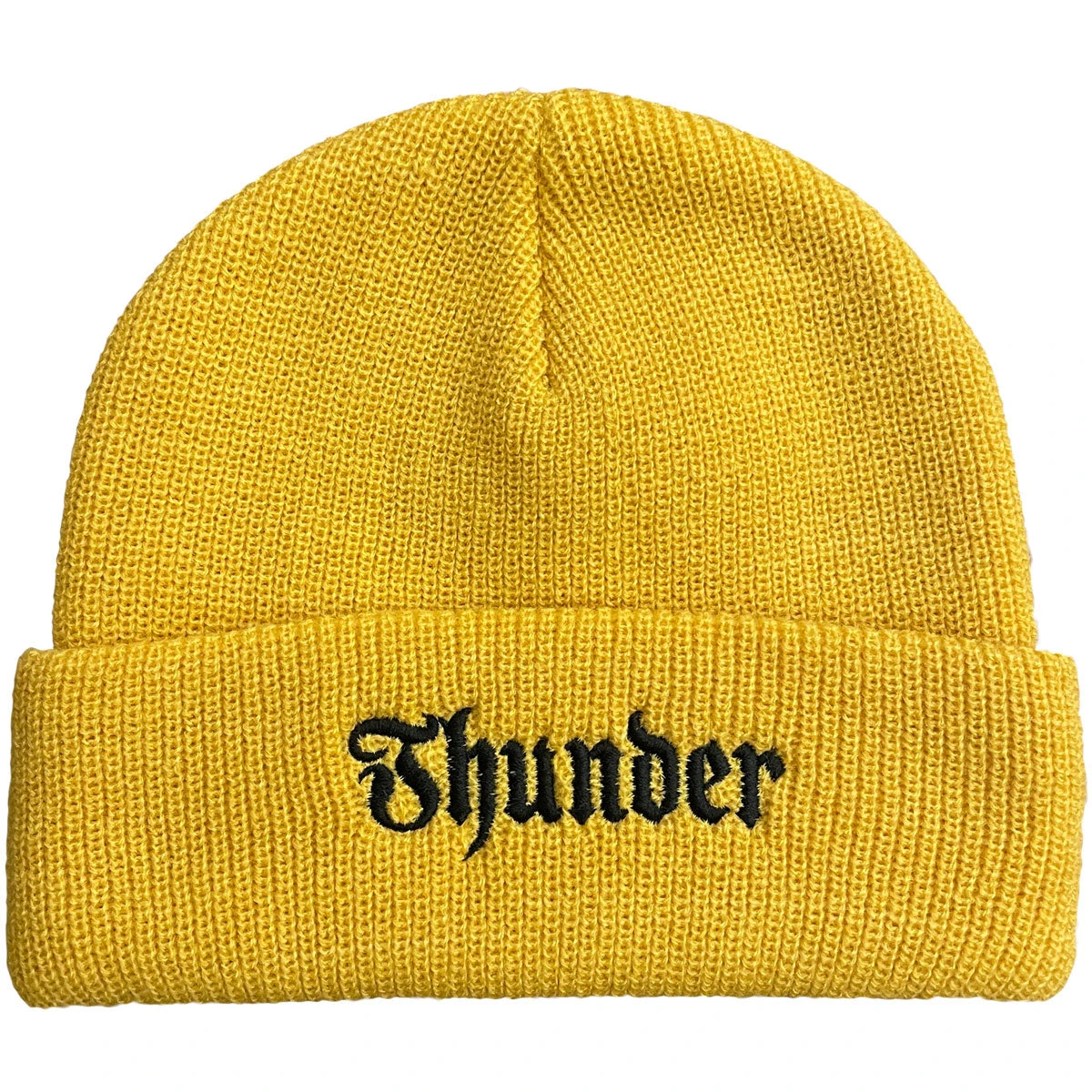 Thunder Script Beanie - Gold/Black