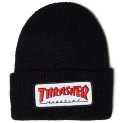 Thrasher Outline Patch Beanie - Black